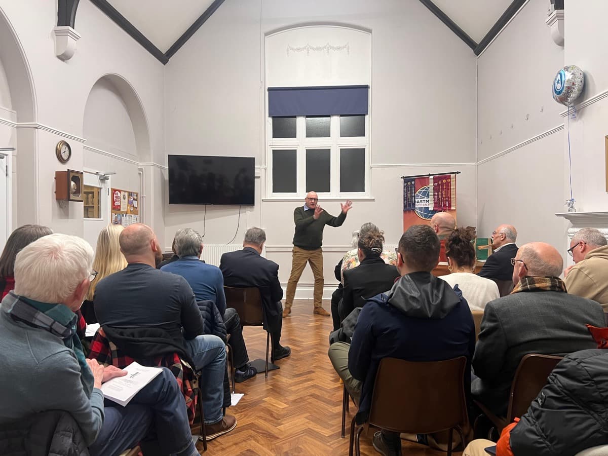 Speaker delivering prepared speech